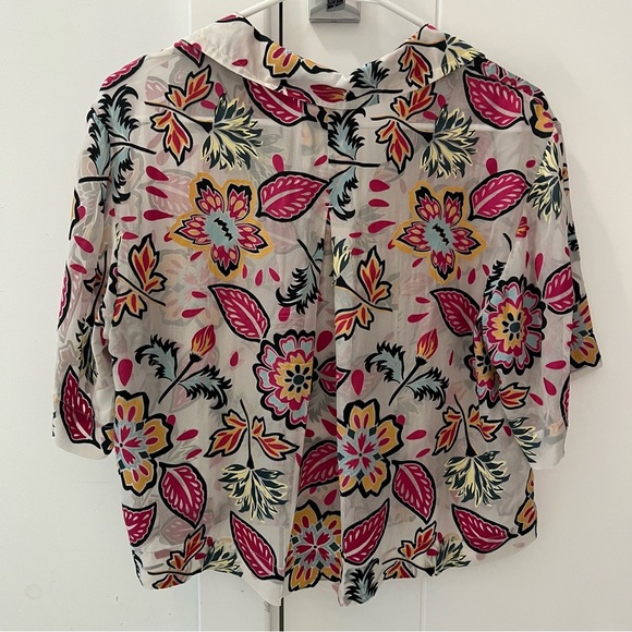 Rag & Bone Mare Cropped Floral Shirt- Size XS; Excellent Condition - Picture 2 of 8